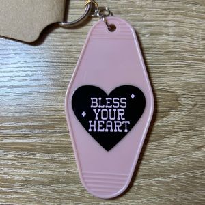 Bless your heart 😘 keychain - pink